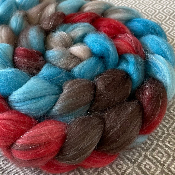 Glitter Roving - American Diner - Silver