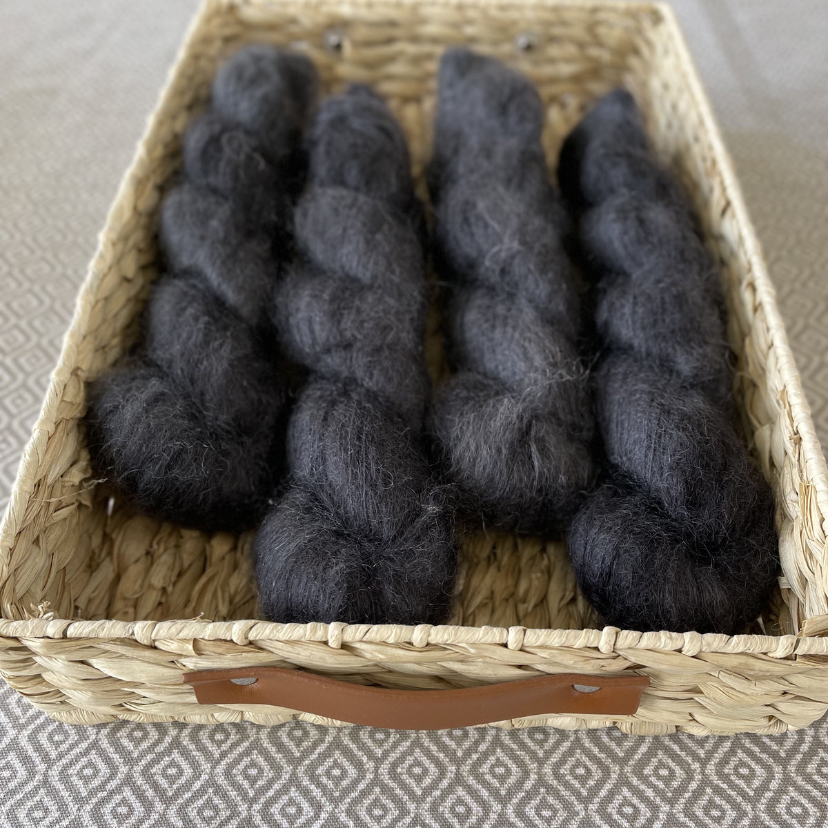 Fine Fluff Yarn - Powder Semi Solid – Greenwood Fiberworks