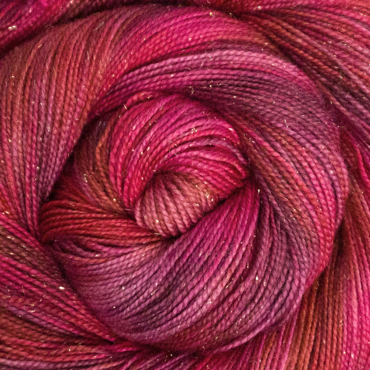 CRANBERRY SPARKLE - Merino/Gold Stellina - Hand Dyed Shades of Red - Y –  Red Sand Fibre Art Studio