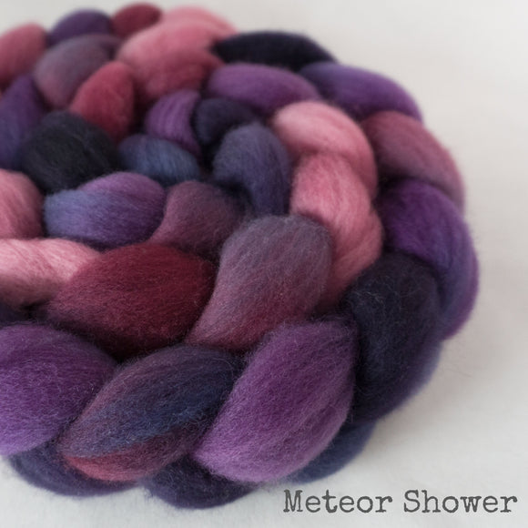 BFL Wool Roving - Meteor Shower