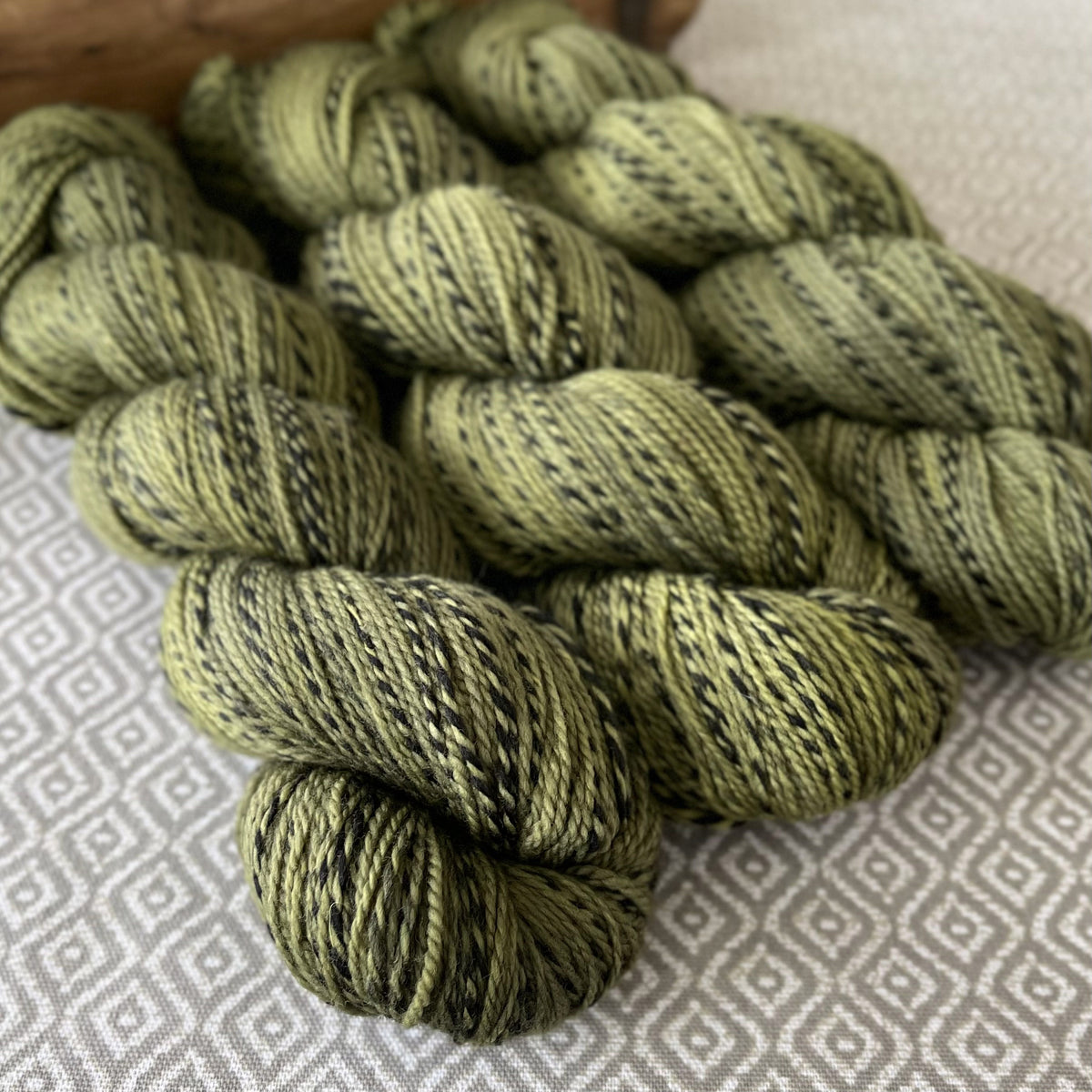 Zippy Fingering Weight Yarn - Olive Semi Solid