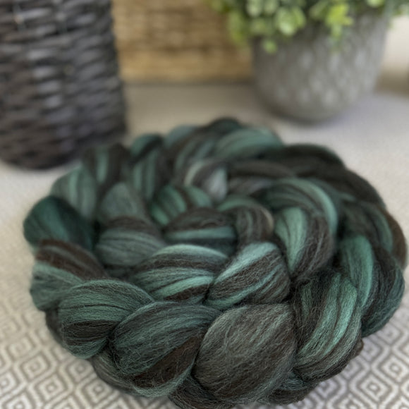 *Limited Edition* Tri-Color Merino Roving - Blue/Green
