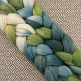 Polwarth Mulberry Silk Roving - Lily of the Valley