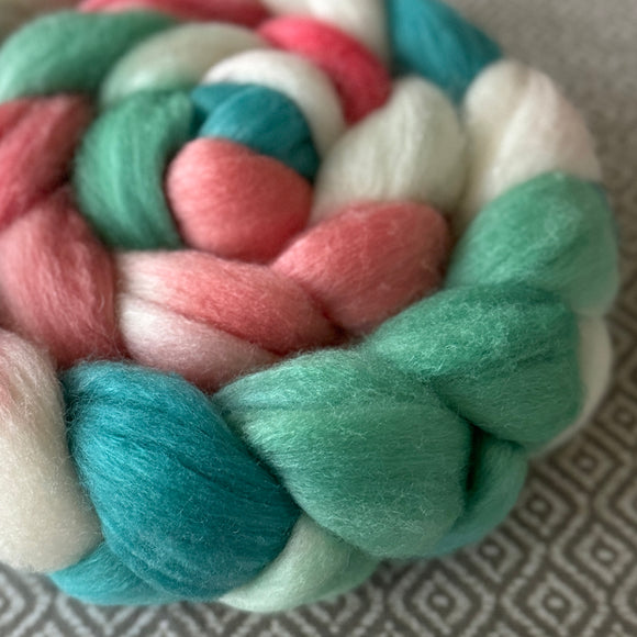 Polwarth Mulberry Silk Roving - OOAK - Caravan