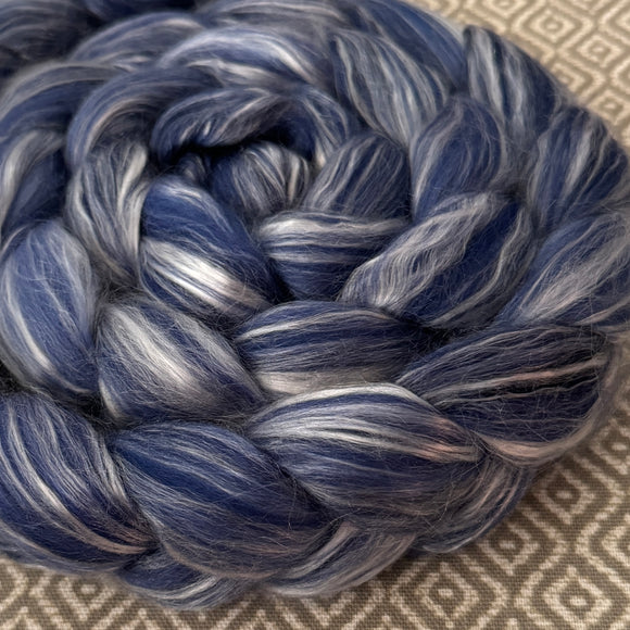 *Limited Edition* Merino/Tencel Roving - OOAK - Dark Blue