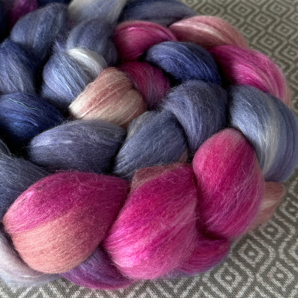Polwarth Mulberry Silk Roving - Morning Glory