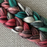 Polwarth Black Bamboo Silk Roving - OOAK - Caravan