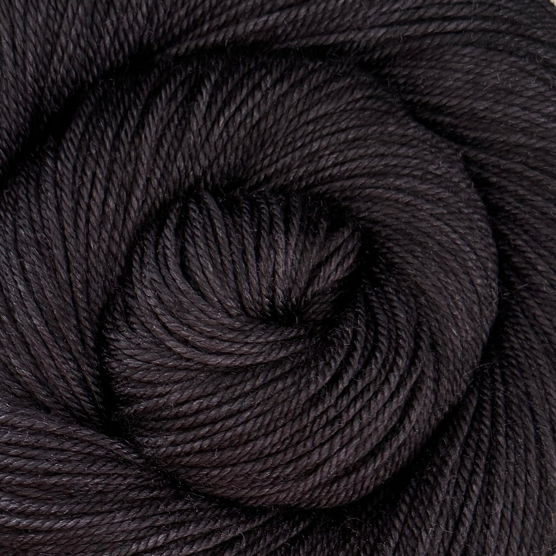 Dreamy DK Yarn - Black Semi-Solid – Greenwood Fiberworks