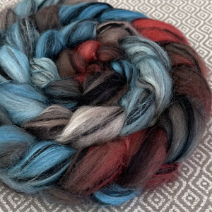 Polwarth Black Bamboo Silk Roving - American Diner