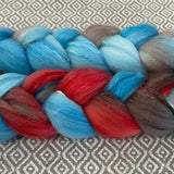 Polwarth Mulberry Silk Roving - American Diner