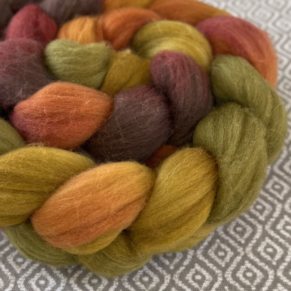 Targhee Wool Roving - Autumn Leaves