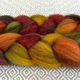 Heathered BFL Roving - Autumn Leaves