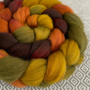 Polwarth Wool Roving - Autumn Leaves