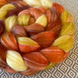 Merino Bamboo Silk Roving - OOAK - Candy Corn