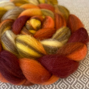 Heathered BFL Roving - OOAK - Candy Corn