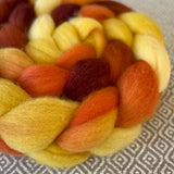 BFL Wool Roving - OOAK - Candy Corn