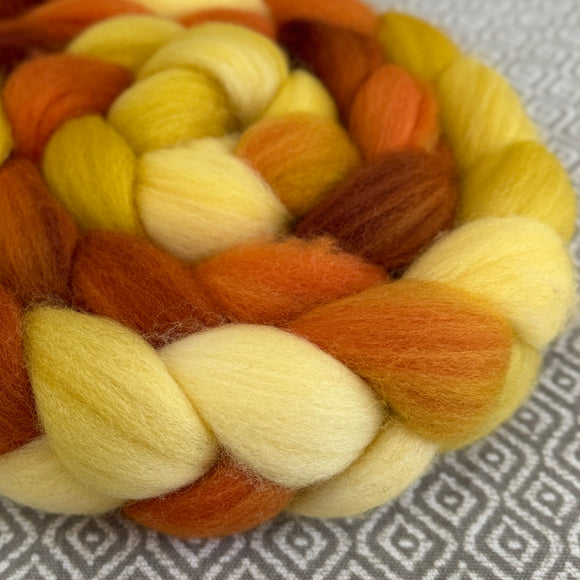 Polwarth Wool Roving - OOAK - Candy Corn