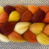 BFL Wool Roving - OOAK - Candy Corn