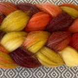 Glitter Roving - Gold - OOAK - Candy Corn