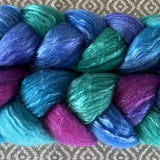 Polwarth Mulberry Silk Roving - Carnival