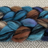 Polwarth Black Bamboo Silk Roving - Critical Hit