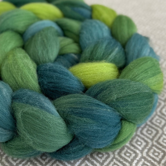 Rambouillet Wool Roving - Emerald