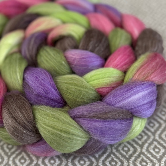 Pearl Blend Roving - OOAK - Forest Flower