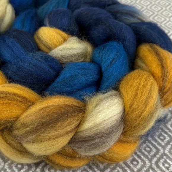 Heathered BFL Roving - OOAK - Electric