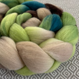 Rambouillet Wool Roving - OOAK - Moss