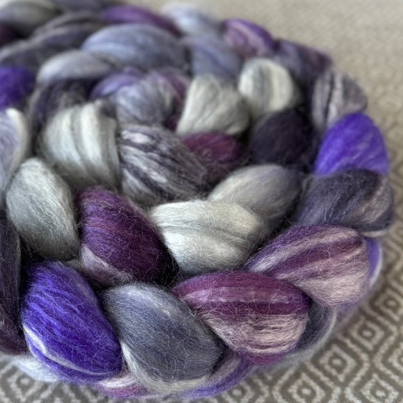 Merino Bamboo Silk Roving - Violet