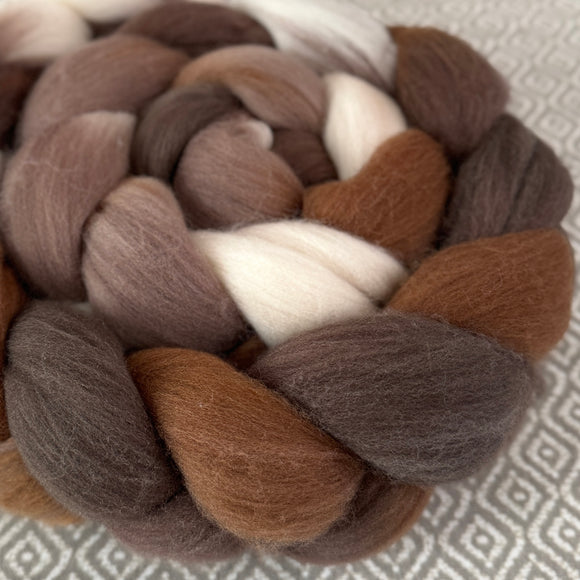 Rambouillet Wool Roving - Cappuccino