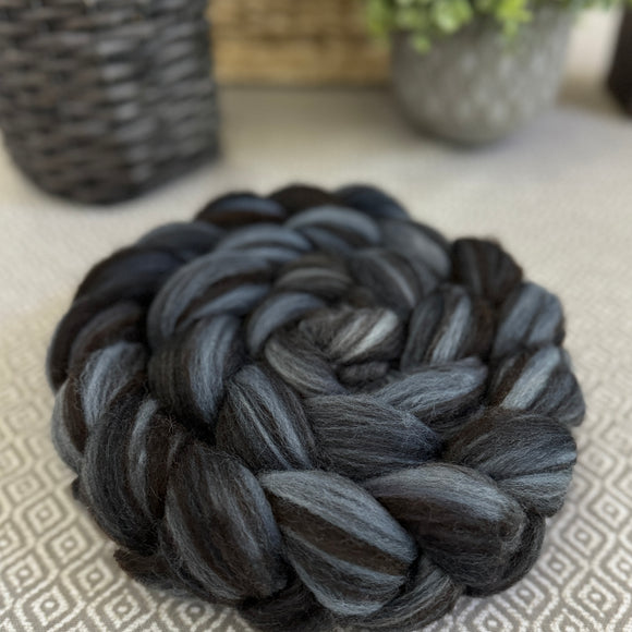 *Limited Edition* Tri-Color Merino Roving - Storm