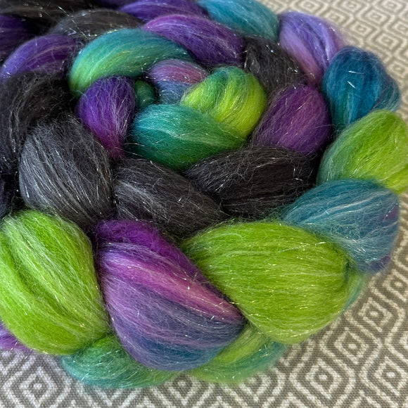 Glitter Roving - Northern Lights - Silver