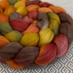 Merino Silk Cashmere Roving - Autumn Leaves