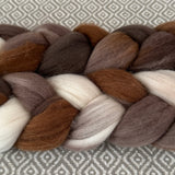 Rambouillet Wool Roving - Cappuccino