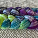 Merino Bamboo Silk Roving - Northern Lights