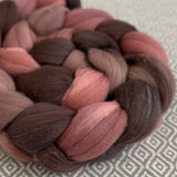 Rambouillet Wool Roving - Rosewood