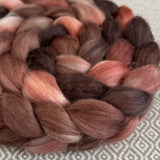 Merino Camel Silk Roving - Rosewood