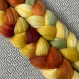 Polwarth Mulberry Silk Roving - Harvest