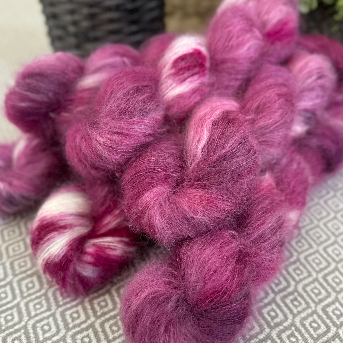 Fine Fluff Yarn - June Birth Flower - Roses – Greenwood Fiberworks