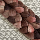 Merino Camel Silk Roving - Rosewood