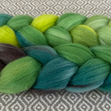 Polwarth Mulberry Silk Roving - Peridot