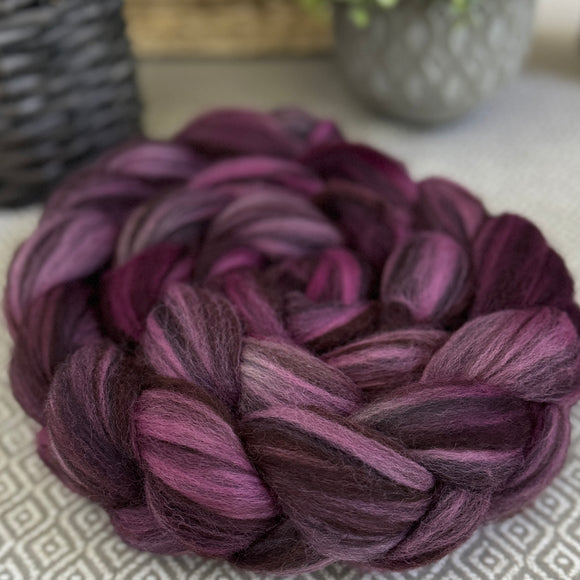 *Limited Edition* Tri-Color Merino Roving - Magenta