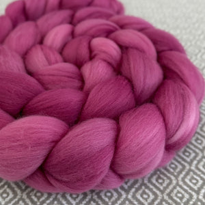 Merino Superfine Roving - Pink - OOAK #479