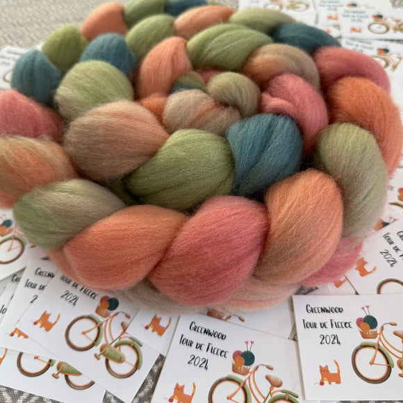 Polwarth Wool Roving - OOAK - Tour de Fleece 2024