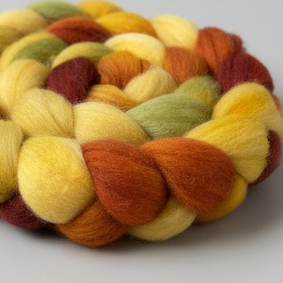 BFL Wool Roving - Harvest