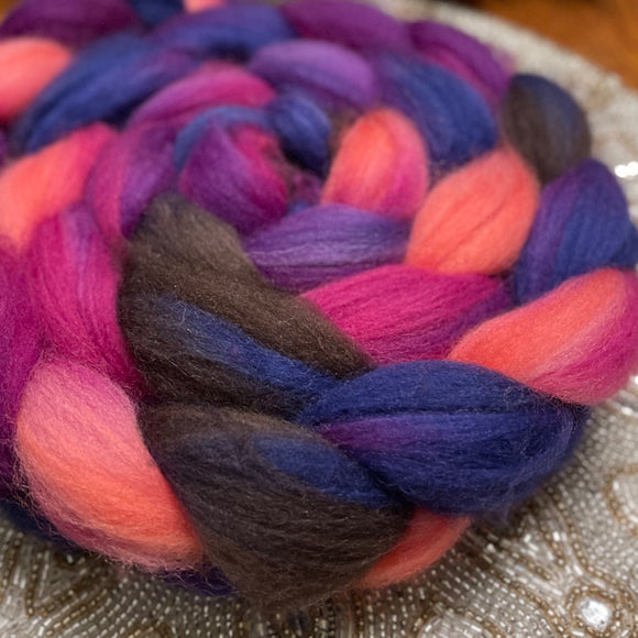 Sock Roving - Winter Sky - OOAK