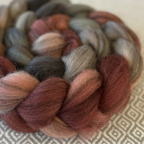 Heathered BFL Roving - Carnation