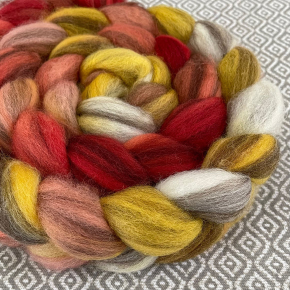 Heathered BFL Roving - OOAK - Here Comes the Sun