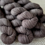 Yakity Yak Fingering Weight Yarn - Charcoal Semi Solid